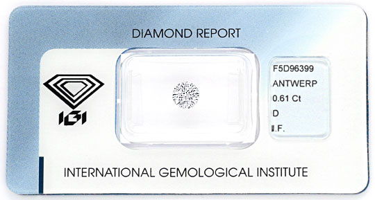 Foto 1 - Der Beste Diamant 0,61ct Brillant IGI Lupenrein River D, D5157