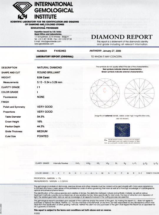 Foto 9 - Diamant, Gutachten IGI! 0,54ct Halbkaräter VG/VG, D5502