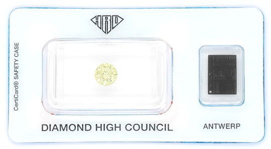 Foto 1 - Natural Yellow Diamant 1,0ct Brillant Zitrone VVS1 HRD, D6059