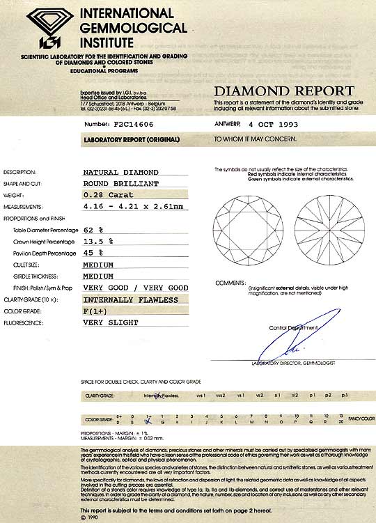 Foto 9 - Diamant 0,28ct Lupenrein feines Weiss Plus Brillant IGI, D6214