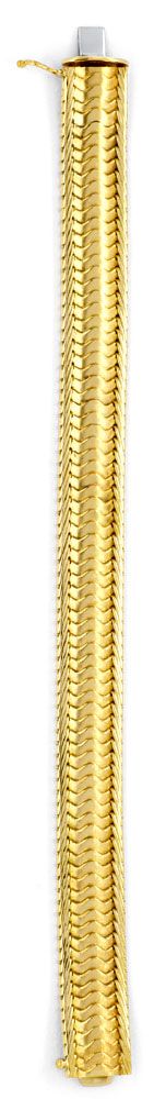 Foto 3 - Schuppen Armband, Gelbgold Teilgraviert 585, K2047