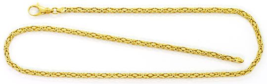 Foto 2 - Goldkette und Goldarmband Königskettenmuster massiv 18K, K2569