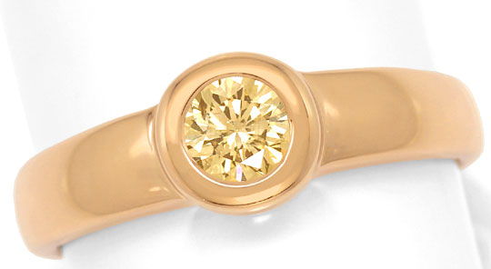 Foto 2 - Rosegold-Ring Brillant-Solitär 0,51ct Gold Bronze Farbe, S3163