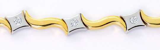 Foto 2 - Diamantarmband 0,25ct Brillanten 14K Gelbgold-Weißgold, S4603
