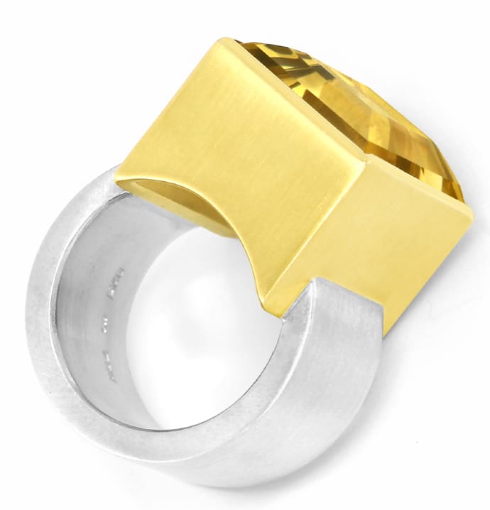 Foto 2 - Riesiger Designer-Ring mit 28ct Spitzen Citrin, S5281