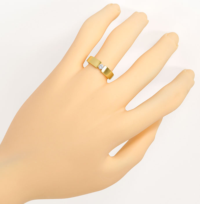 Foto 4 - Spann Ring mit 0,12ct Wesselton lupenrein, 585 Gelbgold, S9541